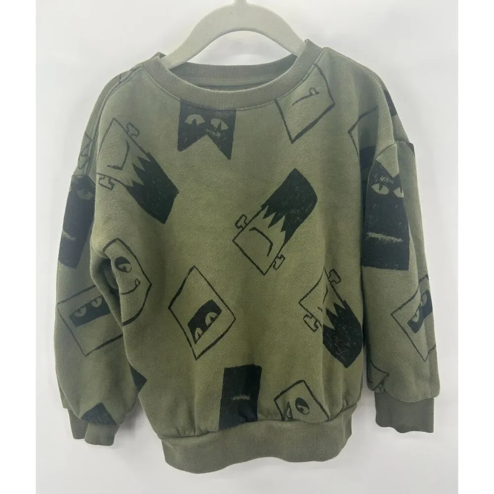Gap Kids Halloween Pullover Sweatshirt Lot Skeleton Frankenstein 4T